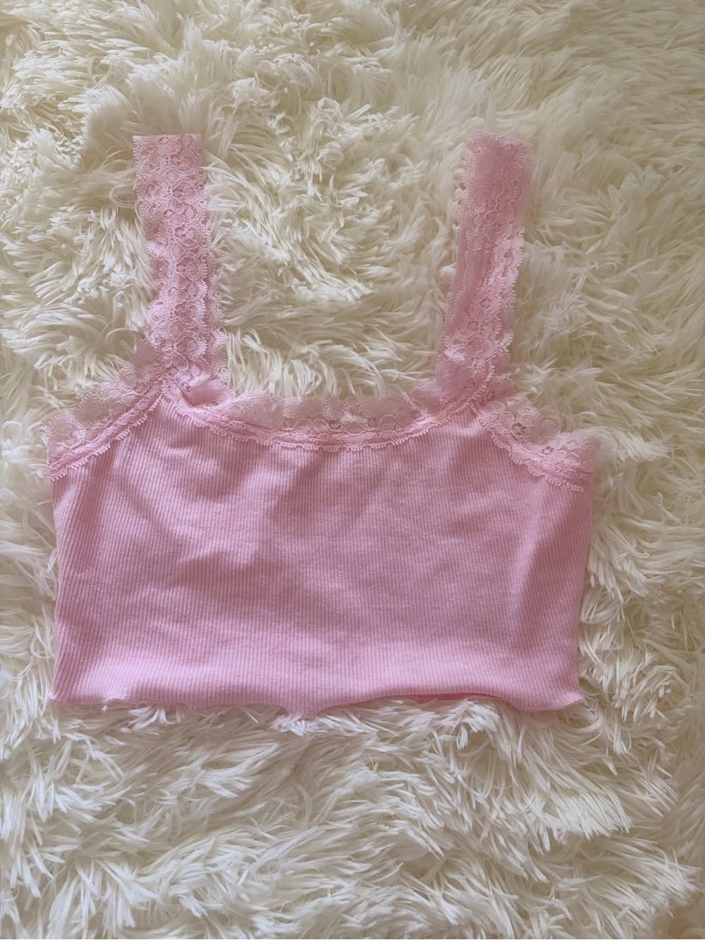 White Fox Pink Tank Top